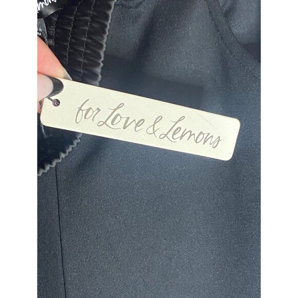 NWT For Love & Lemons Frankie Black Sweatpants-sz Small - Picture 8 of 11